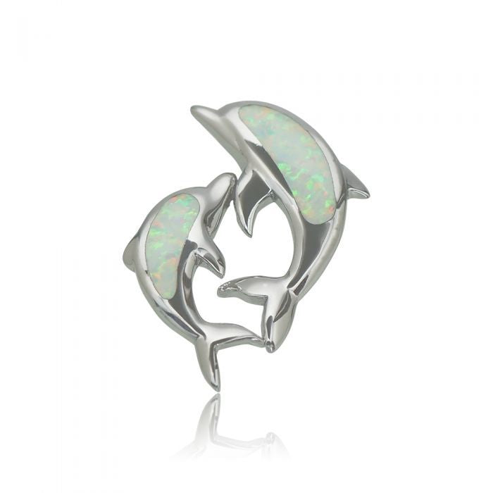 オパールツインイルカペンダント 【2-1357】