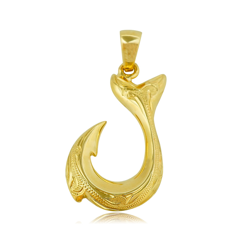 K14 フィッシュフックペンダント 【7-2670】