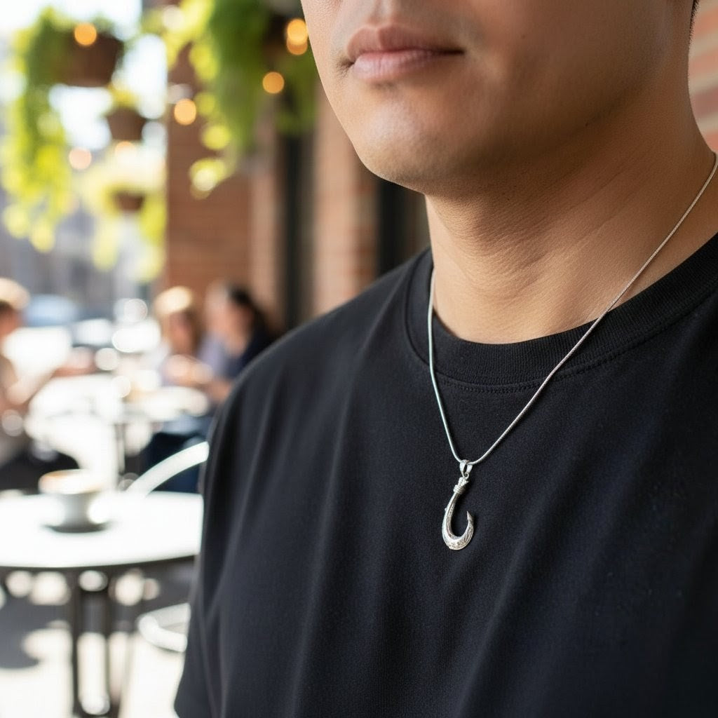 リバーシブルヘビーフィッシュフックペンダント　【2-2774】