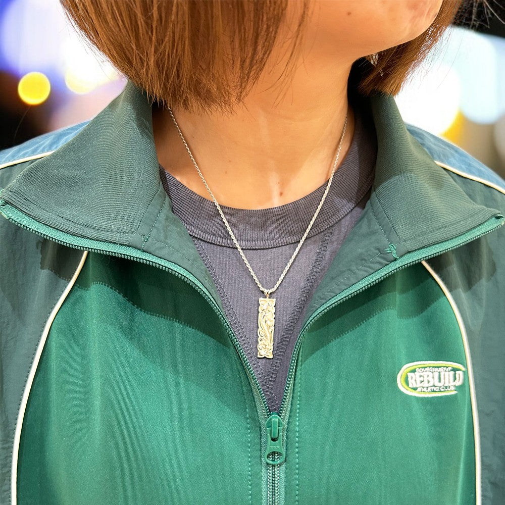 プルメリア&ヘリテージカットアウトプレートペンダント　【2-4686】