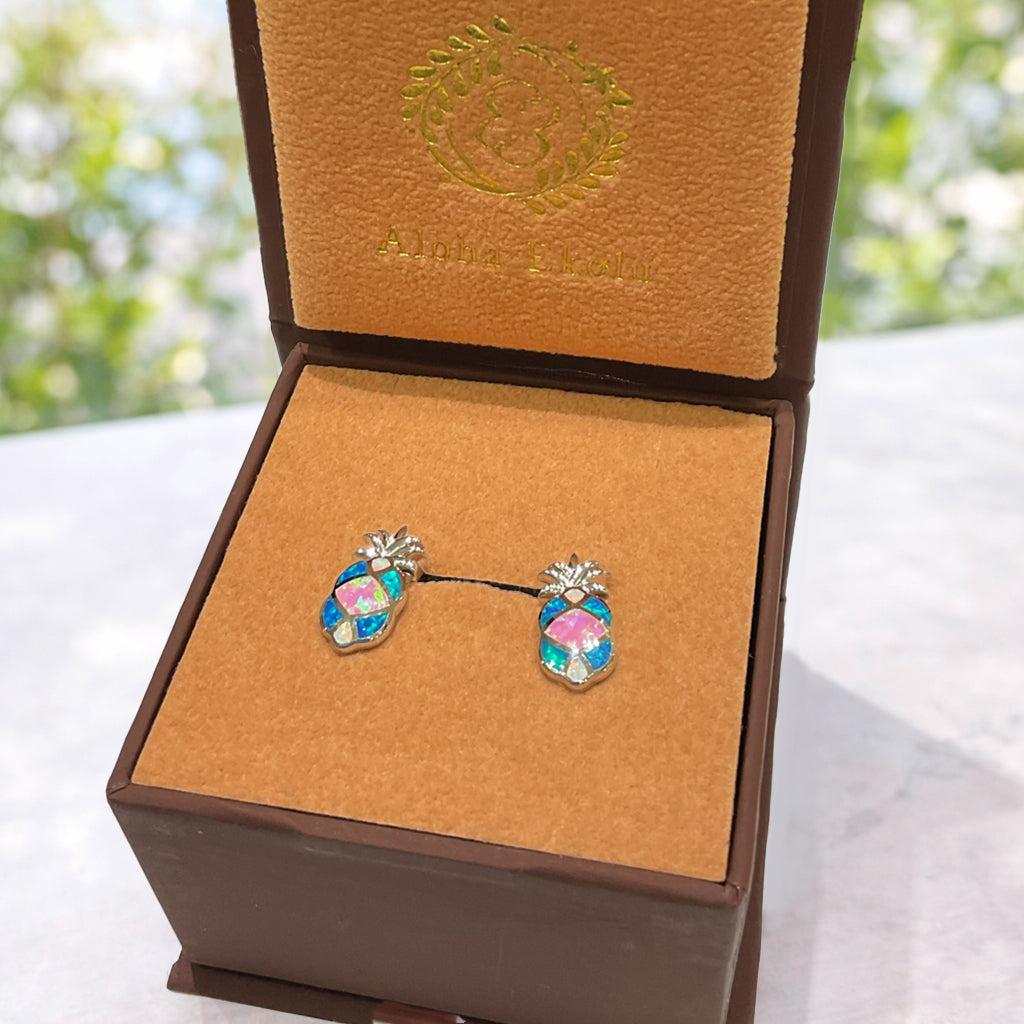 Mixオパールパイナップルピアス　【4-5056】