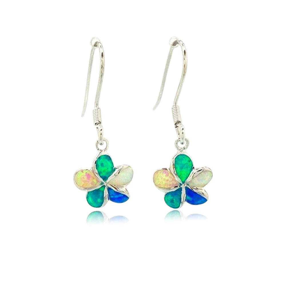 オパールプルメリアピアス　【4-1119】