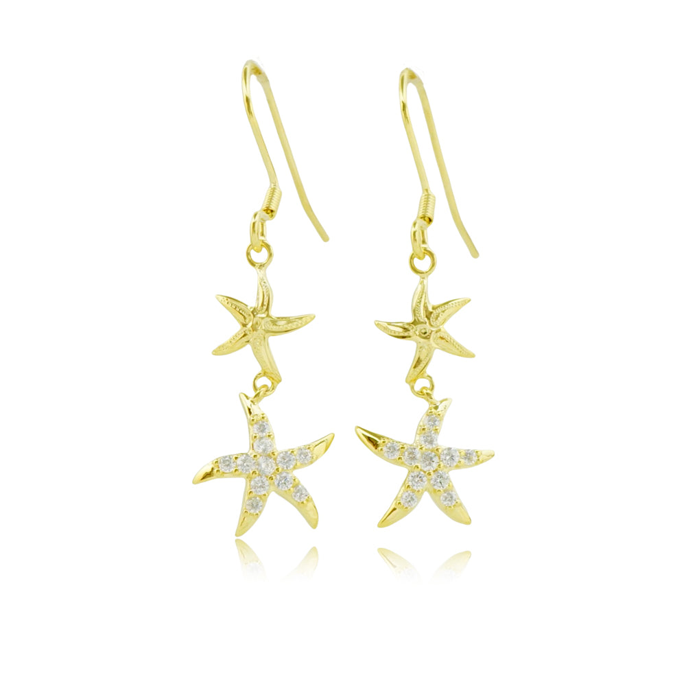 2連スターフィッシュフックピアス　【4-1416】