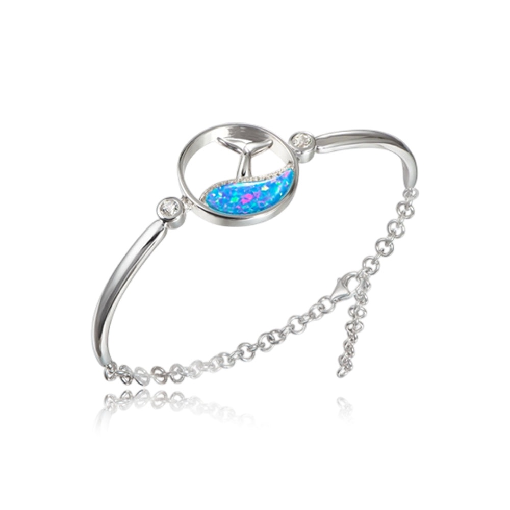 パープルオパール ホエールテールサークルブレスレット　【5-2023】