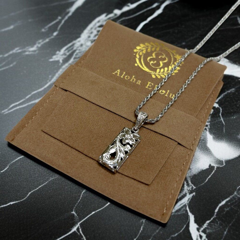 ミニ透かし8mmプレートペンダント　【2-3689】