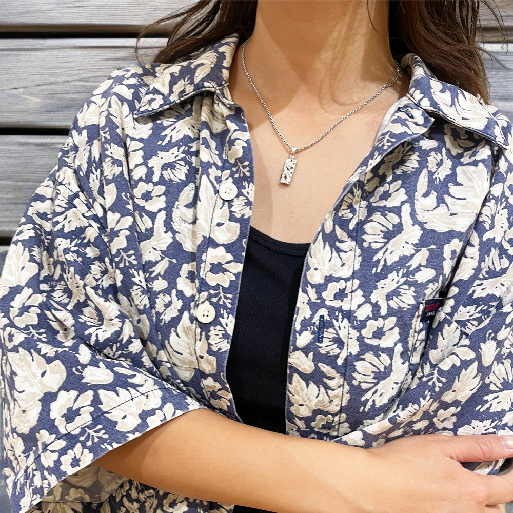 ミニ透かし8mmプレートペンダント　【2-3689】