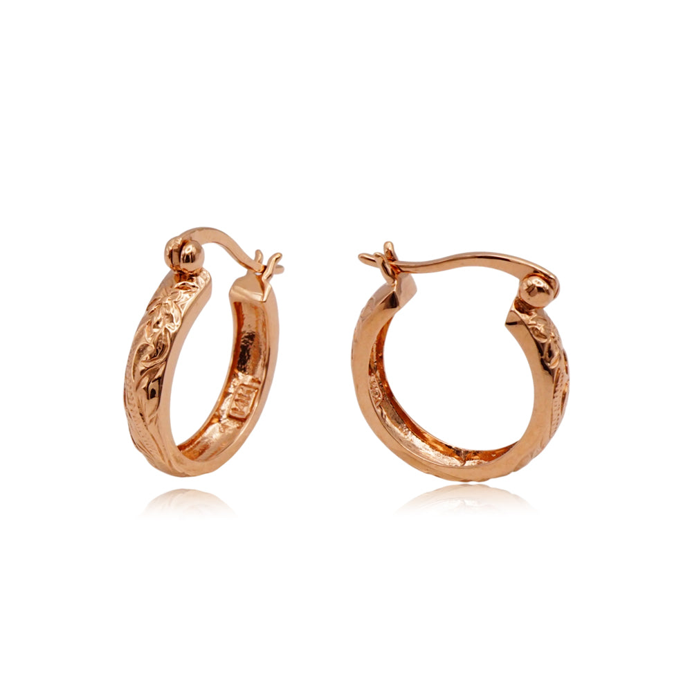 K14 スクロールフープピアス 【9-2043】