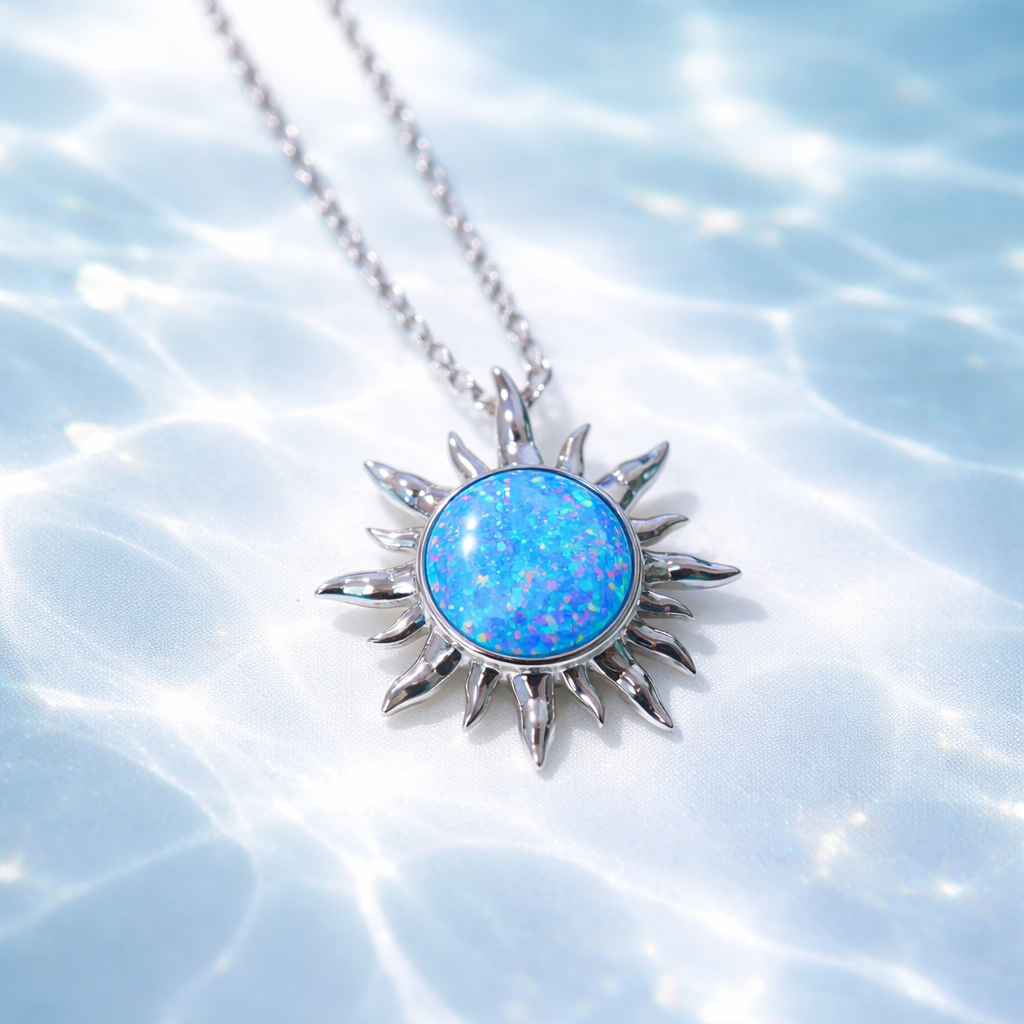 パープルオパール太陽(La)ペンダント　【2-5393】