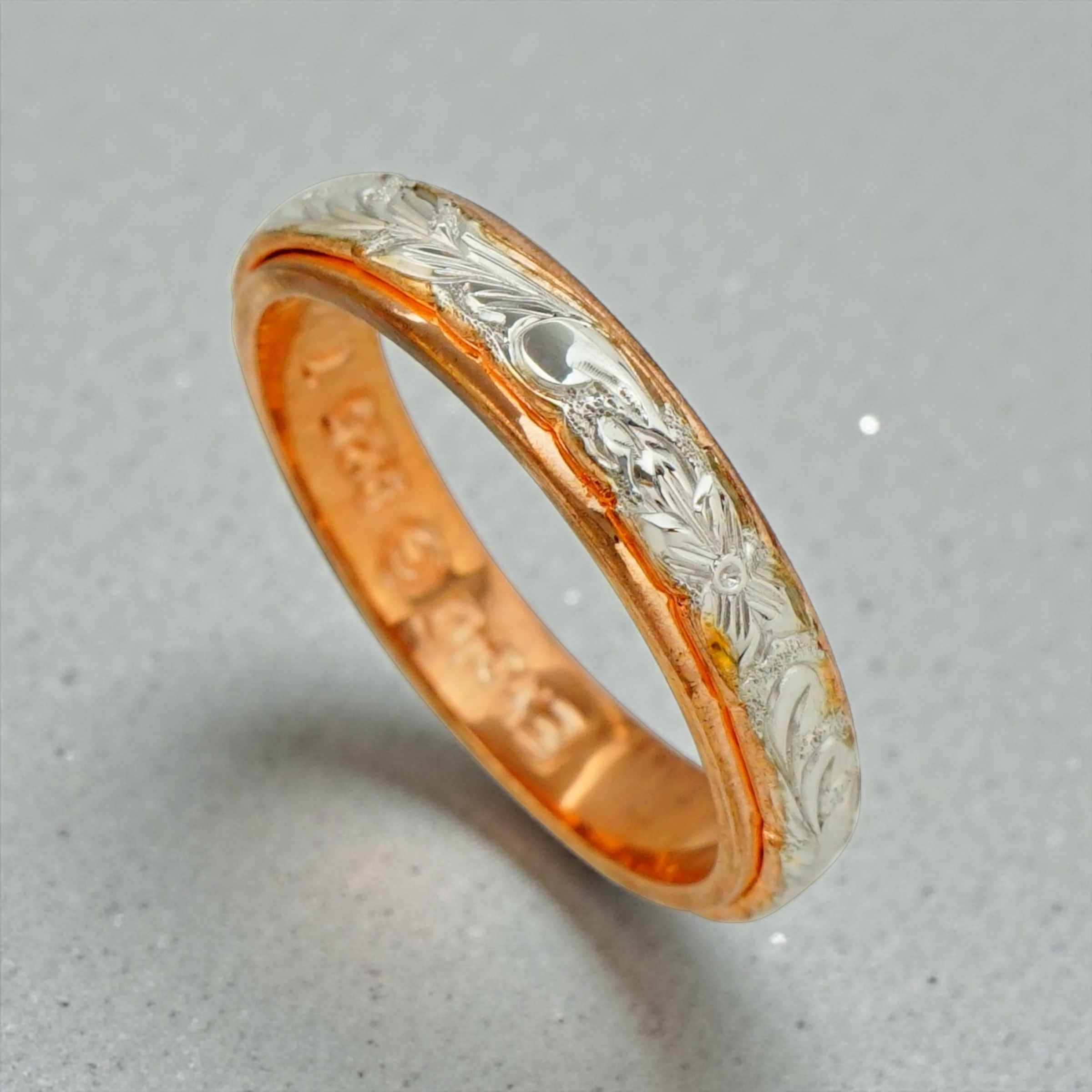 2トーンプリンセスリング【3-2278】