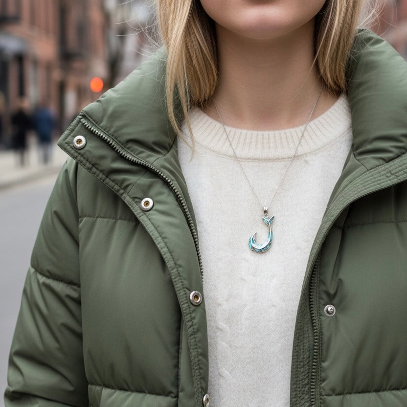 シェルフィッシュフックペンダント（L）　【2-7359】