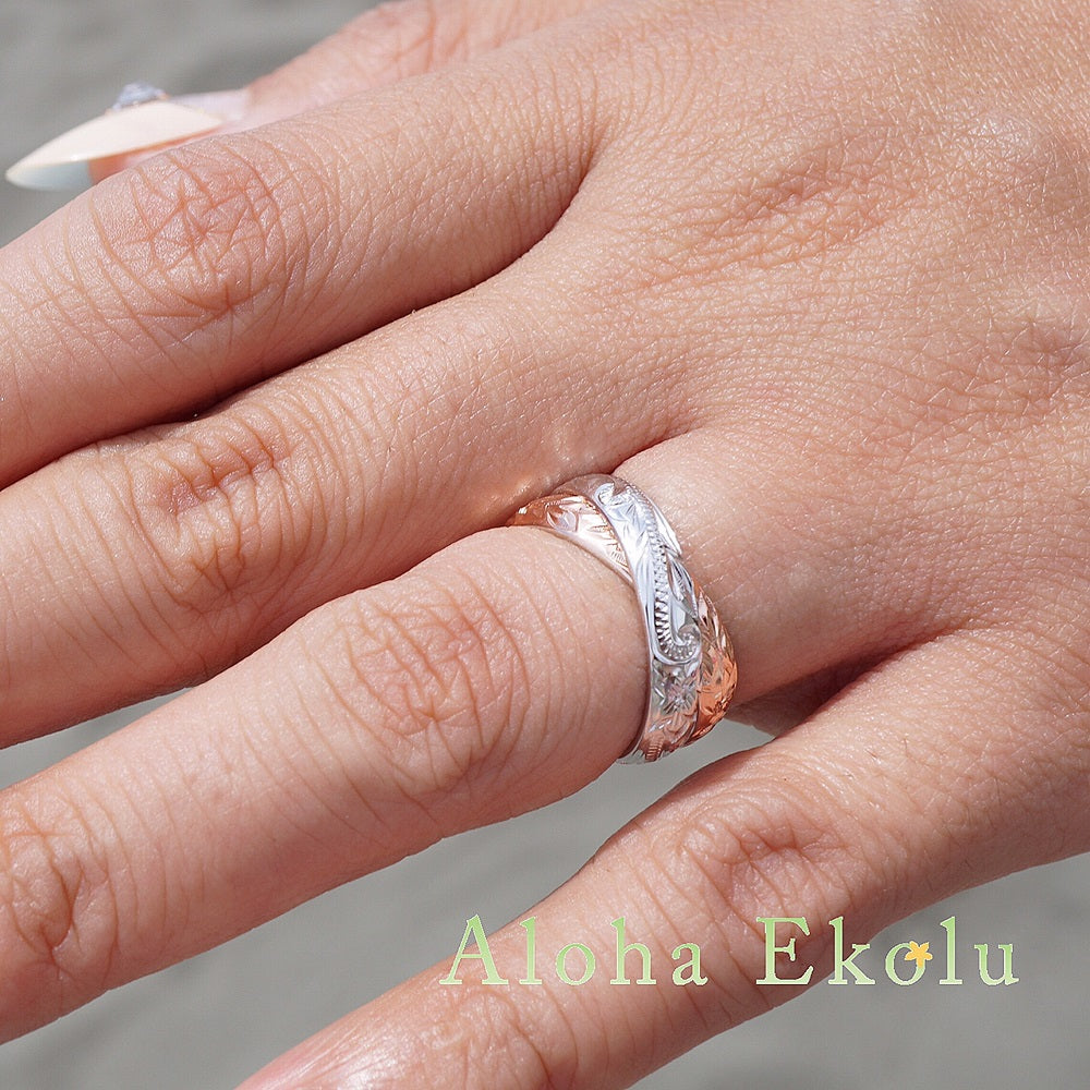 2連リング（シルバー&ピンクゴールド）　【3-2582】