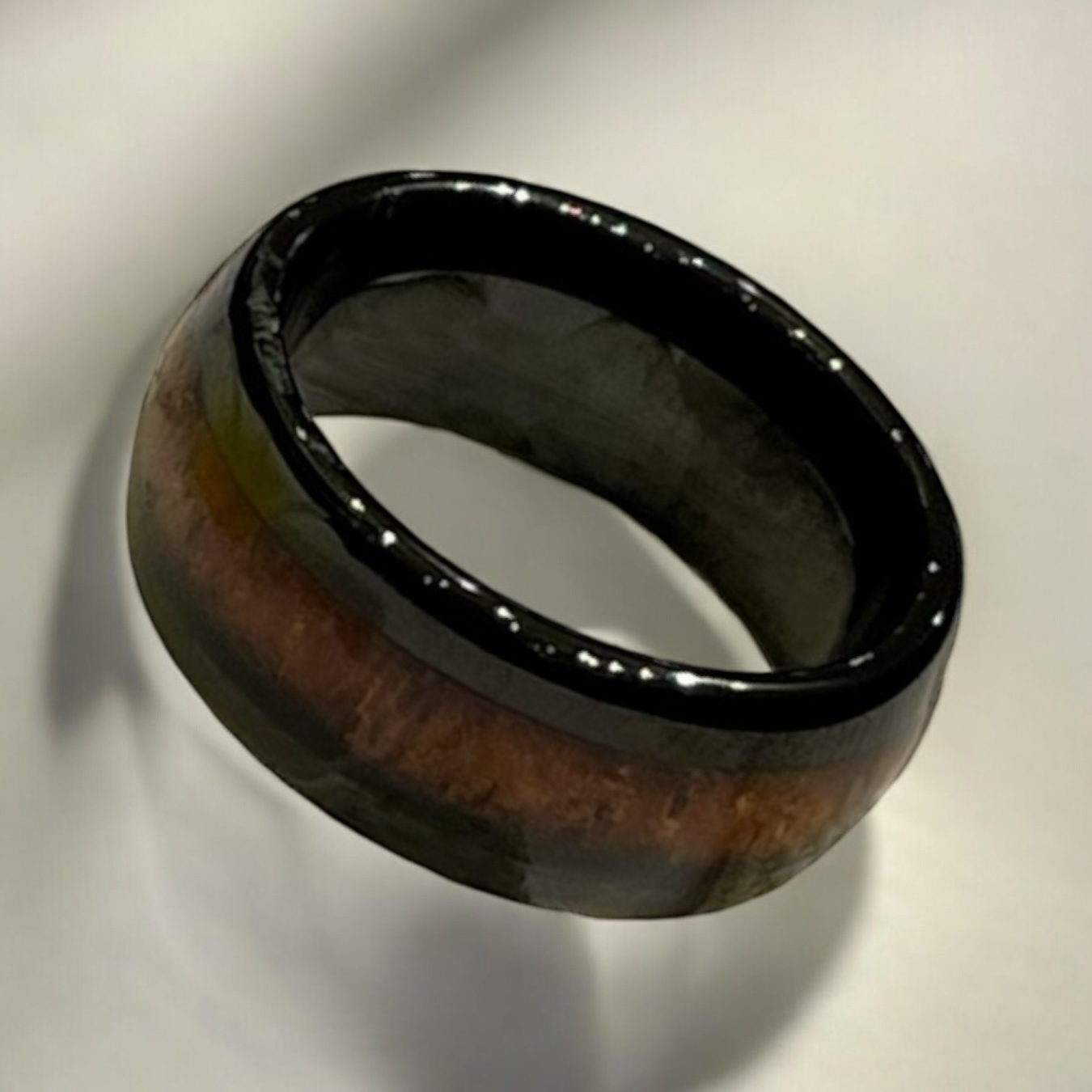 コアウッドブラックタングステンリング　【3-6887】