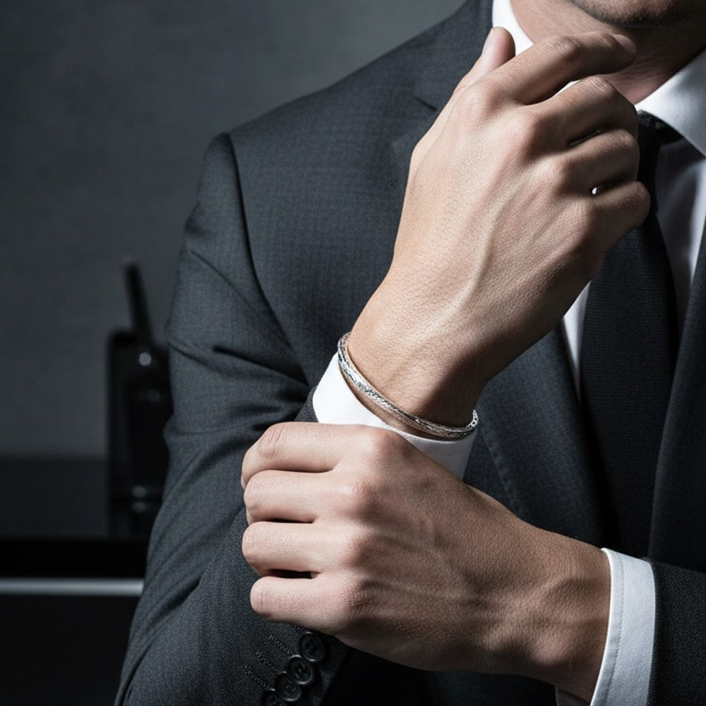 ヘビースクロールカフバングル　【5-0982】