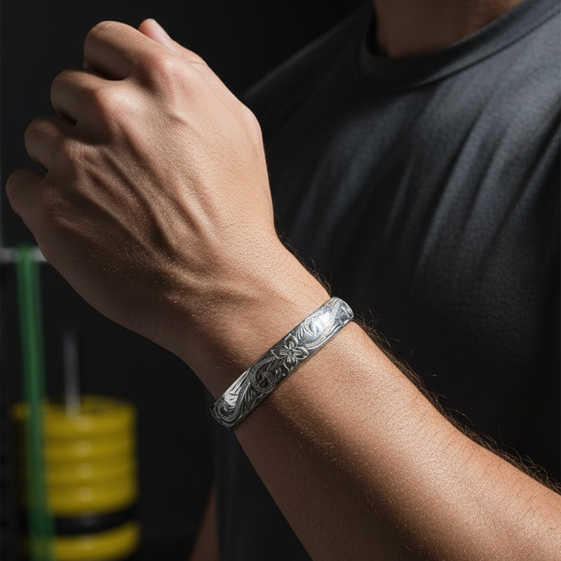 ヘビースクロールカフバングル　【5-0982】