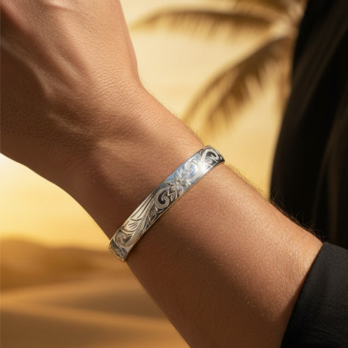 ヘビースクロールカフバングル　【5-0982】