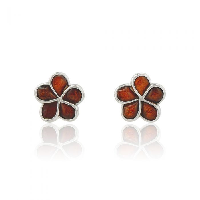 コアウッドプルメリアピアス　【4-1652】