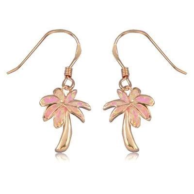 オパールパームツリーフックピアス　【4-4011】